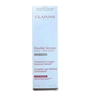 Clarins Double Serum Light Texture 1.6 Oz Hydric Lipidic System*Age-Defying*NWB